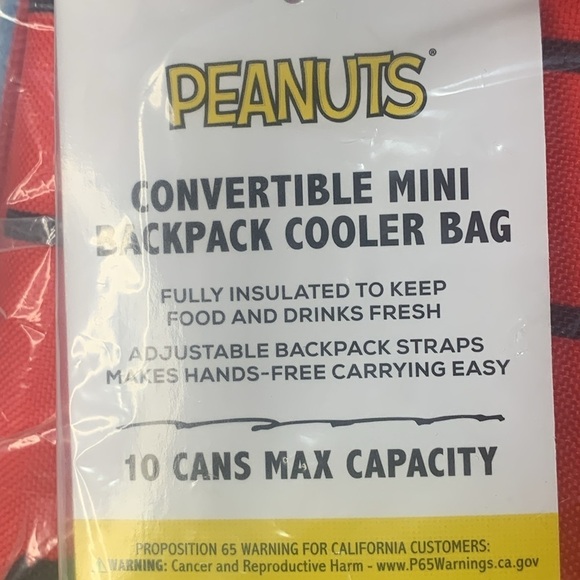 Peanuts Snoopy Backpack 10 Can Cooler Bag New main image 5